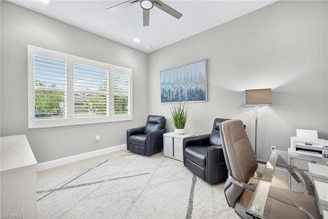 16717 Gilroy St, Bonita Springs, FL 34135 Den or 3rd Bedroom -Located on the front of the house and to the left of the foyer, this den is super bright!