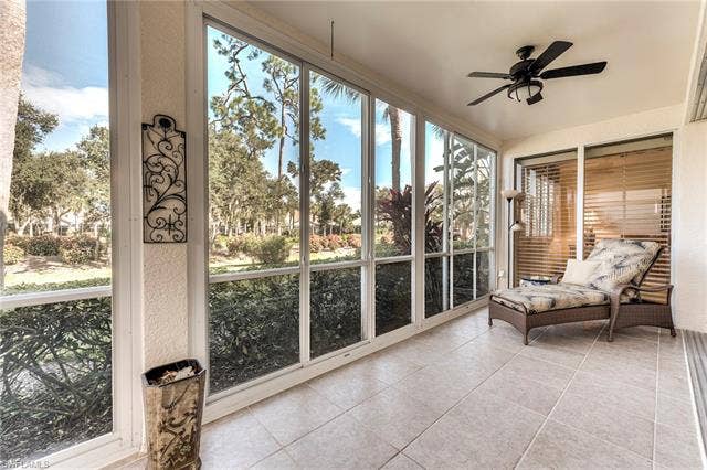 8471 Southbridge Dr, #1, Estero, FL 33967 Enclosed lanai expands the living space