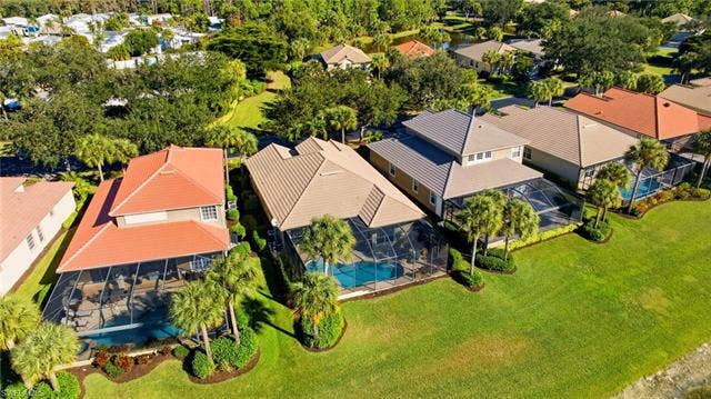 22140 Long Leaf Trail Dr, Estero, FL 34135 Aerial view of residential area