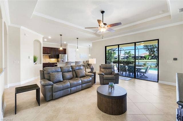 28085 Wicklow Ct, Bonita Springs, FL 34135 Living area just beyond Kitchen