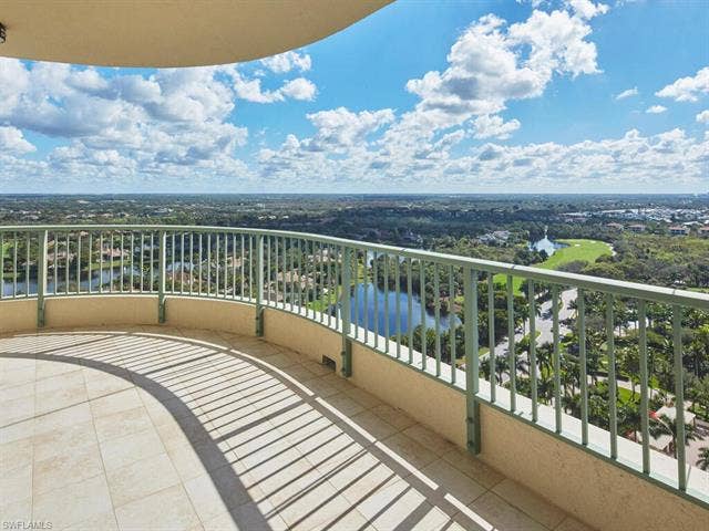 23750 Via Trevi Way, #2001, Estero, FL 34134 Balcony featuring a water view