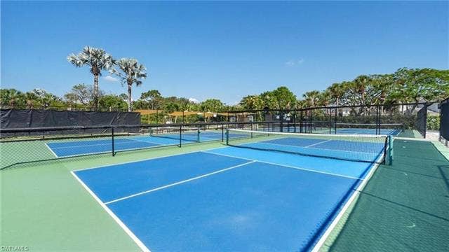 14546 Speranza Way, Bonita Springs, FL 34135 View of tennis court featuring community basketball court