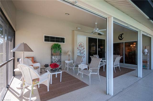 13201 Bridgeford Ave, Bonita Springs, FL 34135 Covered lanai is a great place to relax and unwind