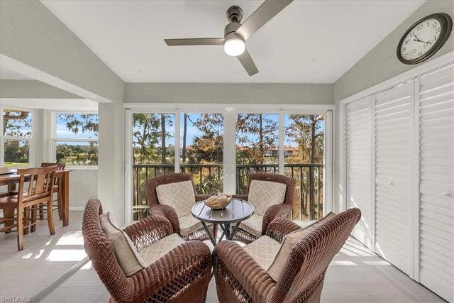 7320 Glenmoor Ln, #2304, Naples, FL 34104 View of sunroom / solarium