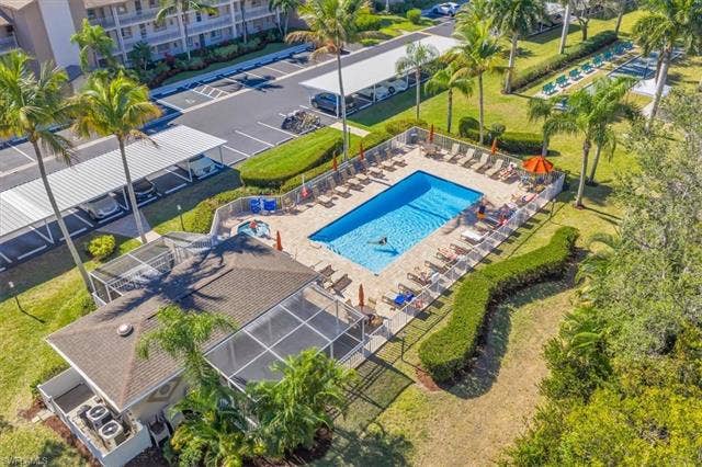 7320 Glenmoor Ln, #2304, Naples, FL 34104 Bird's eye view of a pool area