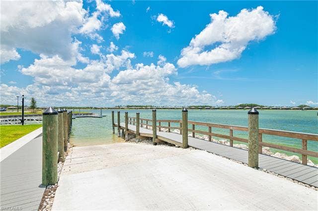 18500 Wildblue Blvd, Fort Myers, FL 33928 Dock with a boat ramp and a water view