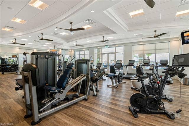 18500 Wildblue Blvd, Fort Myers, FL 33928 Workout area with crown molding