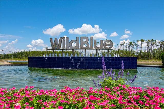 18500 Wildblue Blvd, Fort Myers, FL 33928 Community / neighborhood sign with a water view