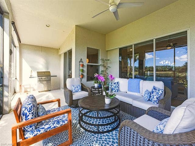 10000 Isola Way, Miromar Lakes, FL 33913 Screened lanai.