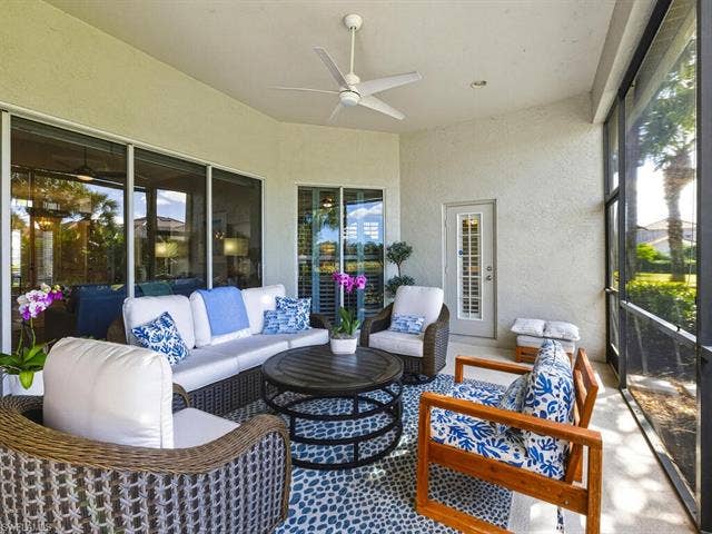 10000 Isola Way, Miromar Lakes, FL 33913 Screened lanai.