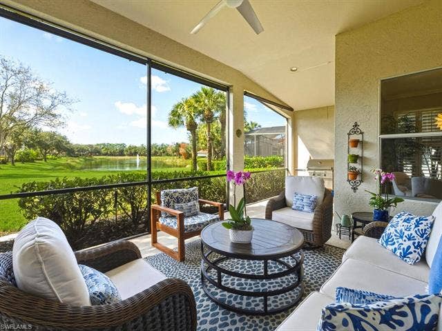 10000 Isola Way, Miromar Lakes, FL 33913 Screened lanai.
