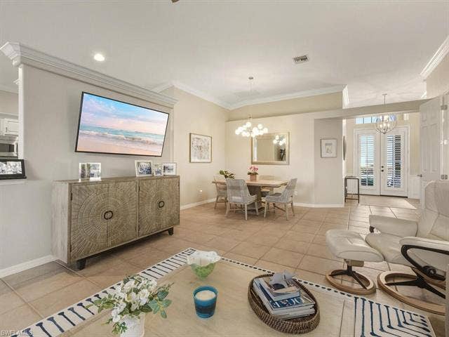 10000 Isola Way, Miromar Lakes, FL 33913 Great Room looking to front door.
