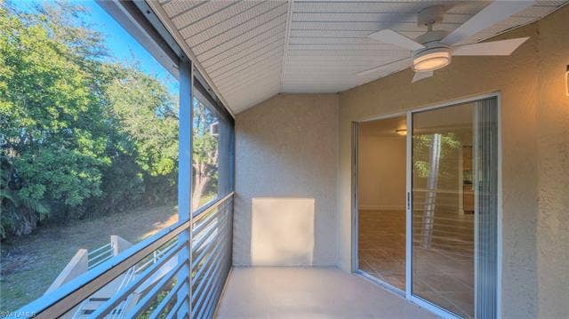 3160 Seasons Way, #709, Estero, FL 33928 Balcony with a ceiling fan