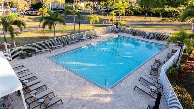 3160 Seasons Way, #709, Estero, FL 33928 Community pool featuring a patio