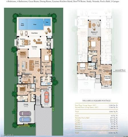 19090 Via Messina Way, Miromar Lakes, FL 33913 View of home floor plan