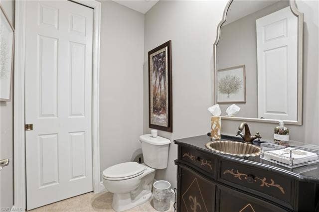 19620 Marino Lake Cir, #2802, Miromar Lakes, FL 33913 Bathroom with vanity and light tile patterned flooring