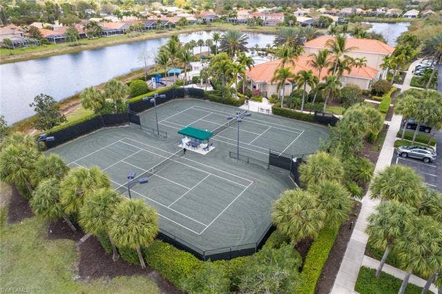 9071 Astonia Way, Estero, FL 33967 Aerial view of residential area with a large body of water