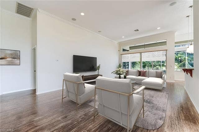 19321 Northbridge Way, Estero, FL 33967 Large living room. Furniture virtually staged