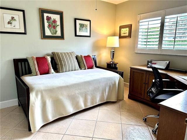 12654 Buttonbush Pl, Bonita Springs, FL 34135 Bedroom no. 2 is furnished as an office/quest room.