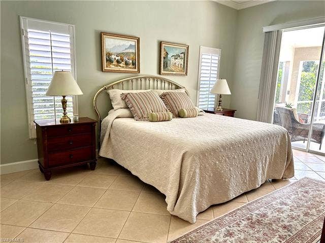 12654 Buttonbush Pl, Bonita Springs, FL 34135 The main bedroom has sliders for convenience and added natural light.