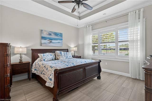 16459 Orinda Way, Bonita Springs, FL 34135 Located in the rear of this home, this primary bedroom has a lake view!!!