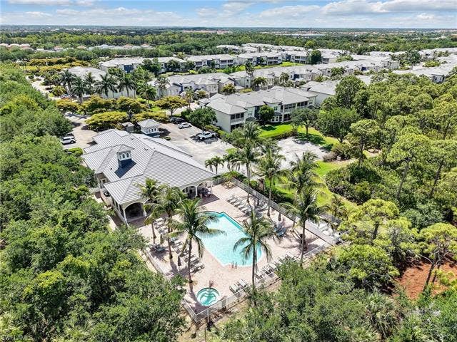 21522 Baccarat Ln, #102, Estero, FL 33928 Aerial View of Pool