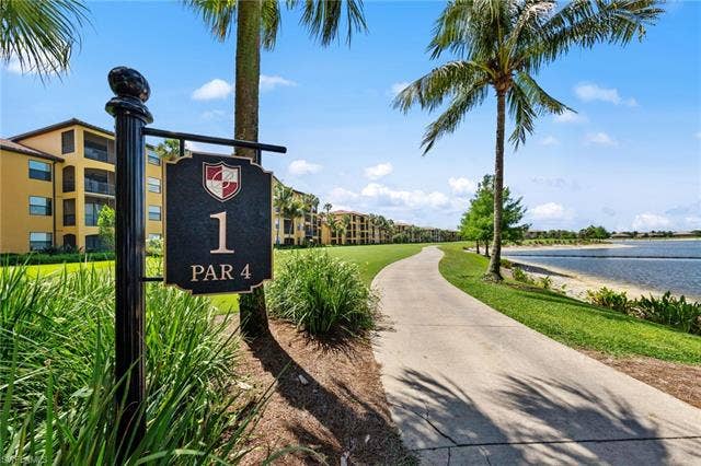 17921 Bonita National Blvd, #244, Bonita Springs, FL 34135 Golf course setting with a paved pathway