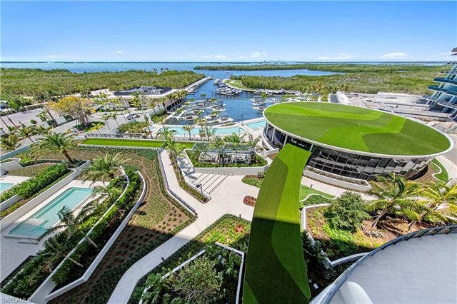 5100 Seagrass Blvd, #503, Bonita Springs, FL 34134 View from Residence #503 overlooking OASIS, Lagoon and Marina to Gulf