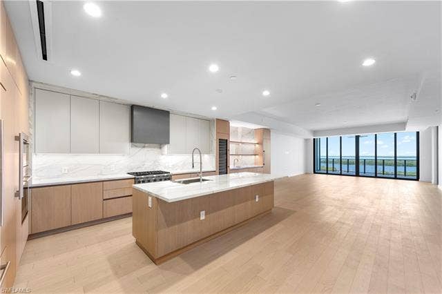5100 Seagrass Blvd, #503, Bonita Springs, FL 34134 Italkraft Cabinetry, Polished Porcelain, ,Task Lighting, West Bar, 10' Island, 102 Bottle Dual Zone Wine Fridge