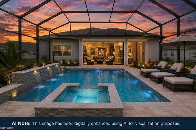 28113 Captiva Shell Loop, Bonita Springs, FL 34135 A rendition of what a pool would look like added to home.