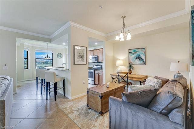 17951 Bonita National Blvd, #422, Bonita Springs, FL 34135 Living Area Open to Kitchen