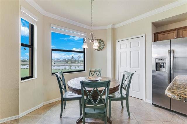 17951 Bonita National Blvd, #422, Bonita Springs, FL 34135 Eat-In Area in the Kitchen with Spectacular View