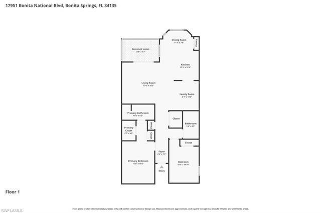 17951 Bonita National Blvd, #422, Bonita Springs, FL 34135 Bellini Floor Pan