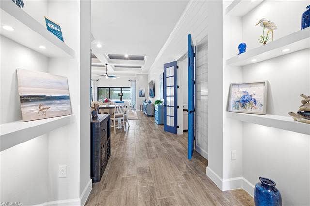 19125 Aqua Shore Dr, Estero, FL 33913 Floating recessed display niches with integrated lighting