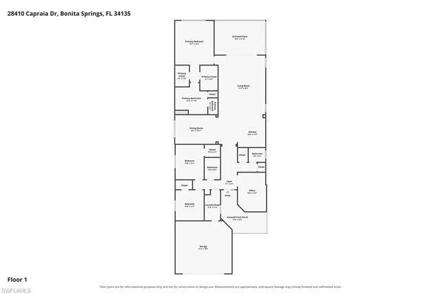 28410 Capraia Dr, Bonita Springs, FL 34135 Floor plan