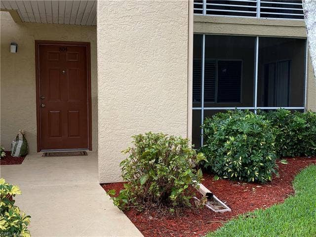 3170 Seasons Way, #804, Estero, FL 33928 Front entrance and screened in lanai