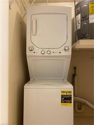 3170 Seasons Way, #804, Estero, FL 33928 Stackable Washer/Dryer in Storage Closet area in Unit