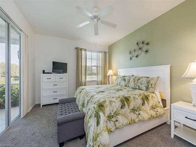 22911 Rosedale Dr, #101, Estero, FL 34135 Spacious Primary bedroom with access to the lanai