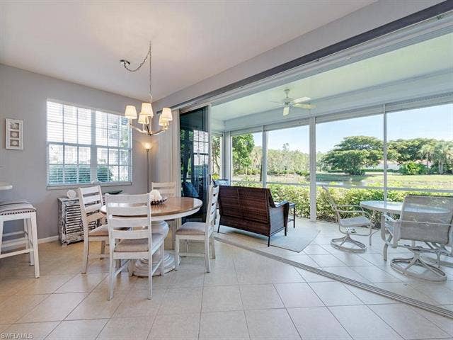 22911 Rosedale Dr, #101, Estero, FL 34135 Breakfast area with great views !