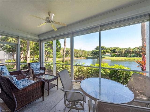 22911 Rosedale Dr, #101, Estero, FL 34135 Lanai with room for relaxing and dining!