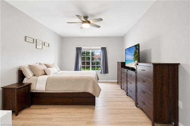 20131 Estero Gardens Cir, #207, Estero, FL 33928 Bedding is virtually staged.