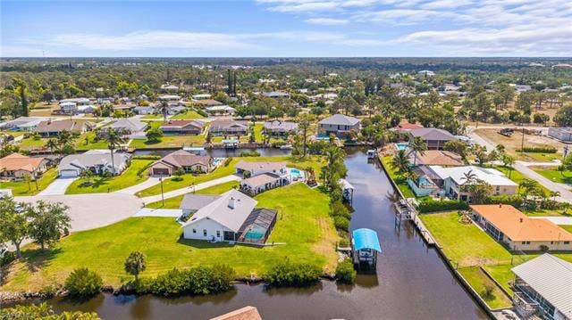 20640 Porthole Ct, Estero, FL 33928 Bird's eye view featuring a residential view and a water view