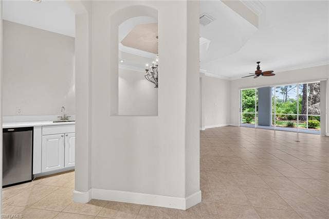 23751 Merano Ct, #102, Estero, FL 34134 Foyer and Wet Bar