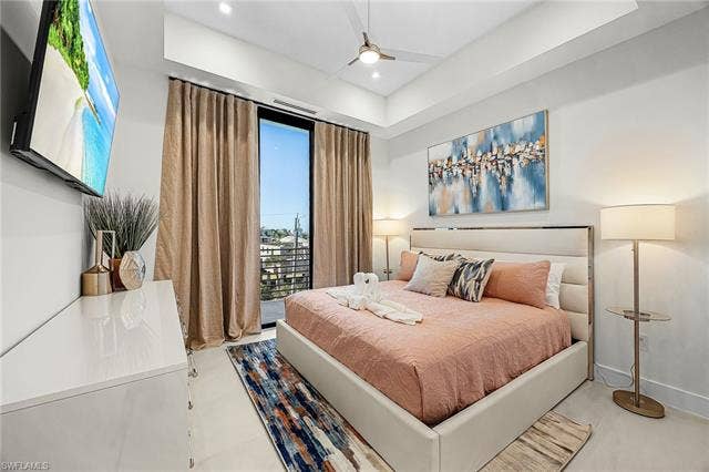 455 Palermo Cir, Fort Myers Beach, FL 33931 View of bedroom - Virtually Edited Image
