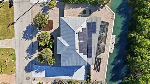 48 Fairview Blvd, Fort Myers Beach, FL 33931 Aerial view of property and surrounding area - Virtually Edited Image