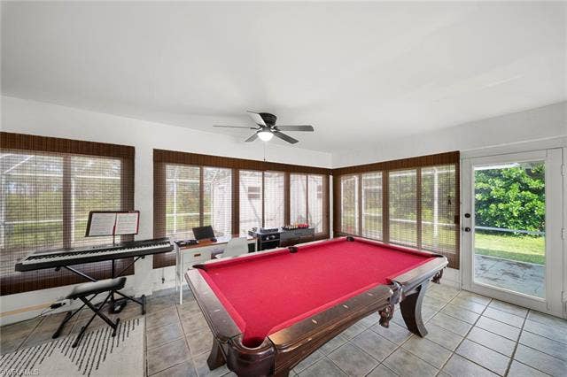 3730 21st Pl, Cape Coral, FL 33914 Bright room with tiled flooring and a ceiling fan