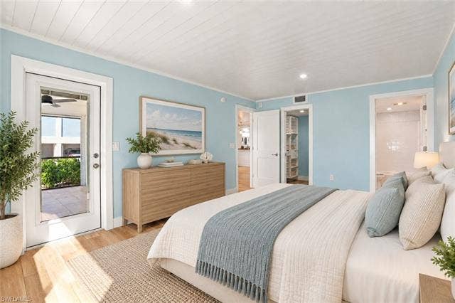 2580 Estero Blvd, #15, Fort Myers Beach, FL 33931 Virtually staged primary bedroom with Gulf views