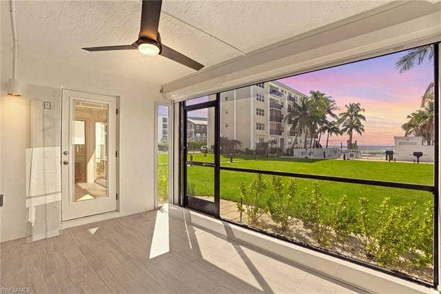 2580 Estero Blvd, #15, Fort Myers Beach, FL 33931 Screened in lanai with Gulf views and electric shutters