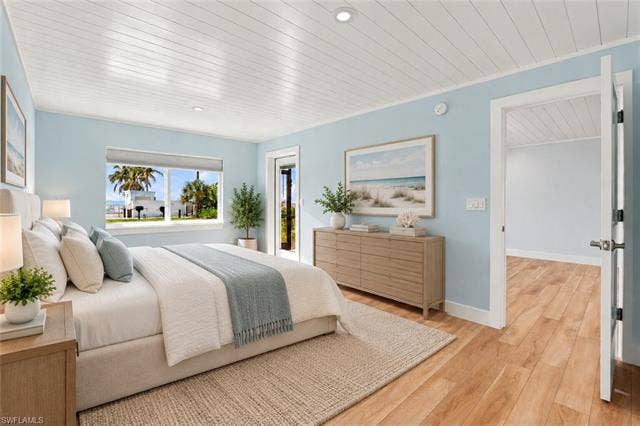 2580 Estero Blvd, #15, Fort Myers Beach, FL 33931 Virtually staged primary bedroom with Gulf views
