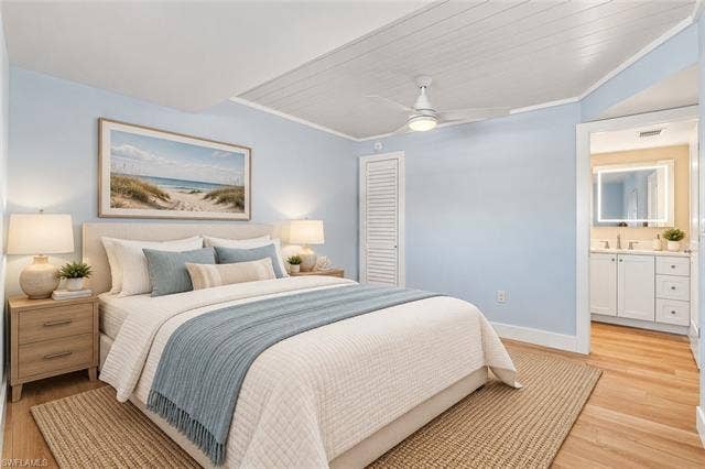 2580 Estero Blvd, #15, Fort Myers Beach, FL 33931 Virtually staged guest bedroom